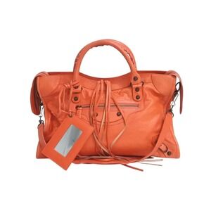 BALENCIAGA The City Handbag Orange Leather